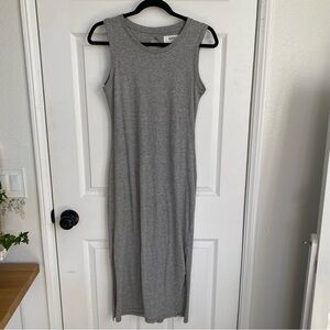 JUICY Light Grey Sleeveless Jersey Midi Dress (XS)